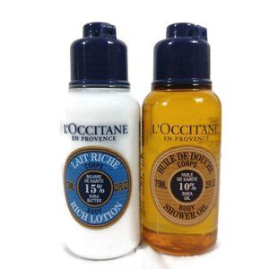 L'occitane 15% Shea Butter Body Lotion & 10% Shea Shower Oil 75ML Lot of 2 NEW